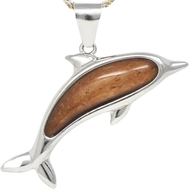 Dolphin Koa Wood Pendant Top
