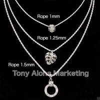 Silver Rope Chain 1.0mm